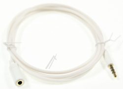 KLINKENVERLÄNGERUNG 4-POL. 3,5MM STECKER/ BUCHSE WEISS 1,5M