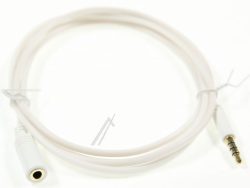 KLINKENVERLÄNGERUNG 4-POL. 3,5MM STECKER/ BUCHSE WEISS 1,5M