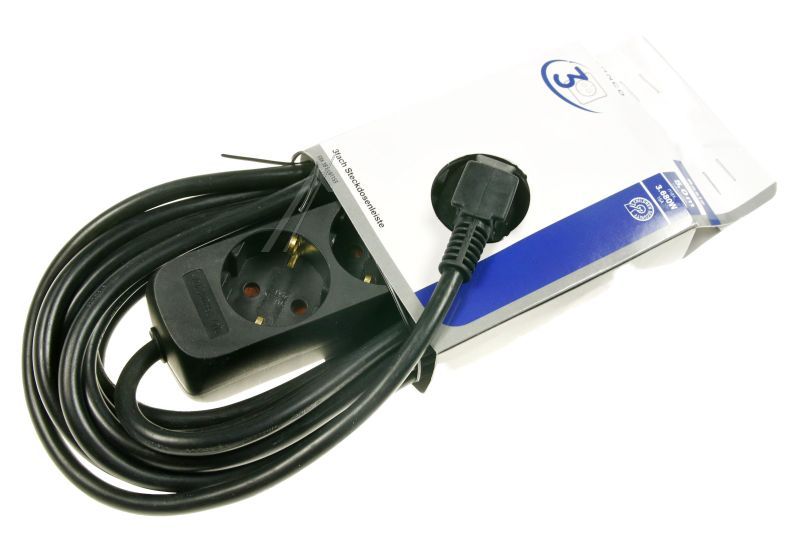 EBL 3B 5 61153 3-FACH STECKDOSENLEISTE BASIC,  SCHWARZ 5M