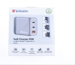 GNC-65 32201 GAN PUNJAČ 65W 2X USB-C,  1X USB-A,  PD,  QC,  PPS,  EU/ UK/ US