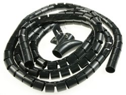 18838 SPIRALSCHLAUCH MIT EINZIEHWERKZEUG 2,5 M X 30 MM SCHWARZ