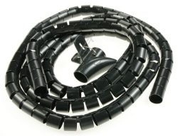 18838 SPIRALSCHLAUCH MIT EINZIEHWERKZEUG 2,5 M X 30 MM SCHWARZ