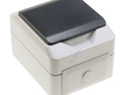 FSD 100 FEUCHTRAUM–STECKDOSE AP 1-FACH IP44 GRAU
