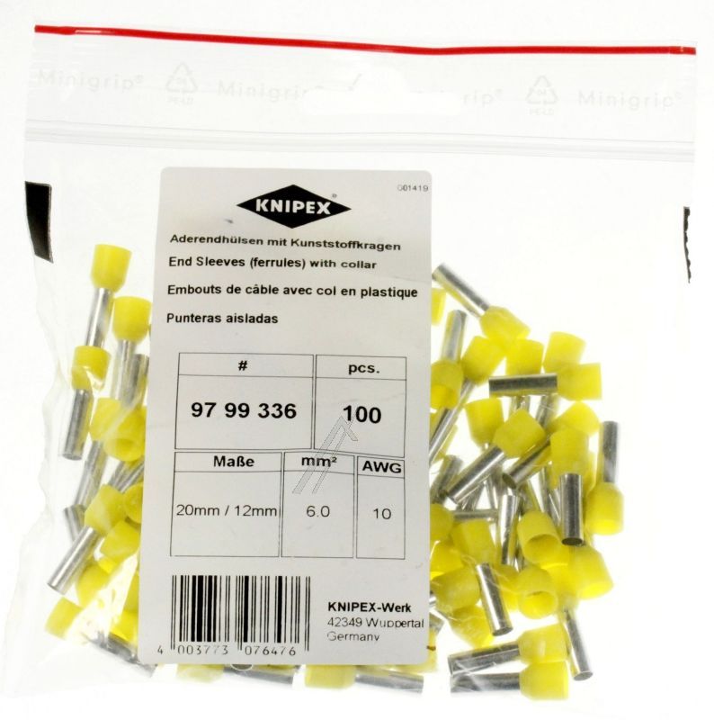 97 99 336 STOPICE ZA KRIMP 6X10MM 100KOM