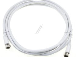 F-ANSCHLUSSKABEL MIT GERADEM STECKER 2,5M,  WEISS