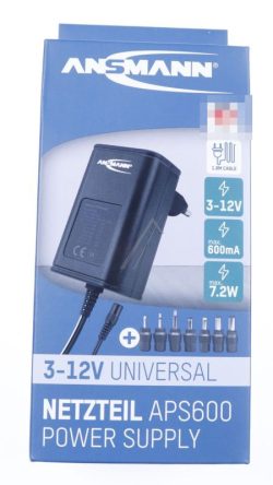 APS 600 1201-0022 STECKERNETZTEIL UNIVERSAL 3-12V DC,  INKL. 7 VERSCH. STECKERTYPEN