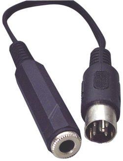5POL-WÜRFELSTECKER/ 6,35MM-KLINENKUPPLUNG 0,2M STEREO