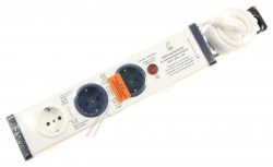 8110-002.01 ÜBERLASTSCHUTZ-STECKDOSENLEISTE /  ENERGIEVERTEILER FÜR 3 GERÄTE WEISS