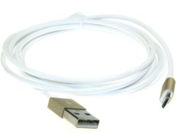 USB2.0 A ST./ MICRO USB B ST.,  FAST CHARGING,  WHITE,  1,8M