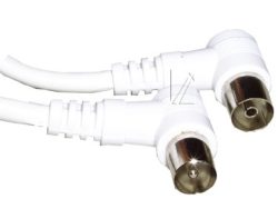 ANTENNENKABEL 5,0M WEISS ST-KUPP WINKELSTECKER