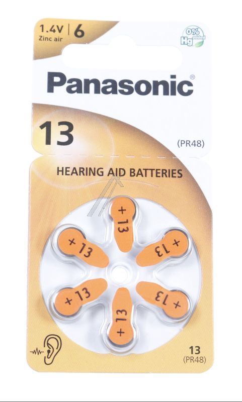 PR13 PR-13(48)/ 6LB BATERIJE ZA SLUŠNI APARAT CINK-VAZDUH 1.4V,  300MAH BLISTER OD 6 KOM