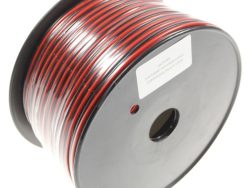 2X0,75MM² LAUTSPRECHERKABEL ROT/ SCHWARZ,  CU (KUPFER),  100M