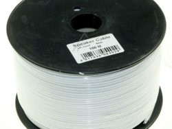 2X0,75MM² LAUTSPRECHERKABEL WEISS,  CO (KUPFER),  100M