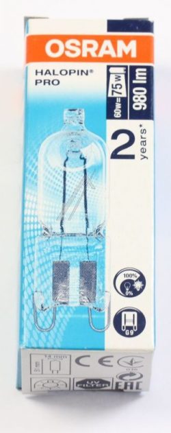 G9 66760 ECO HOCHVOLT-HALOGENLAMPE OHNE REFLEKTOR,  G9, 60W,  240V