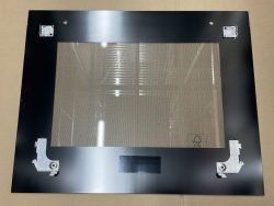 00776157 GLASS FRONT PANEL STAINLESS STEEL – BLACK