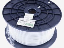 WEISS,  STAHLKUPFER,  >95DB,  100M-SPULE,  DOPPELT ABGESCHIRMT