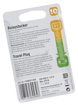 1508500010 REISESTECKER USA => EURO MIT 2,5A SICHERUNG