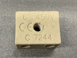 144610 DOMINO 2 POLES 2,5/ 6MM2 A VIS PORCELAINE