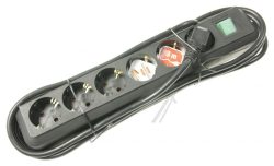ECO-LINE 1159500400 PRODUŽNI KABL 6 UTIČNICA CRNI 3M