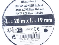 121570 ROULEAU ADHESIF CHATTERTON 19 MM X 20 MÈTRES NOIR