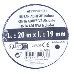 121570 ROULEAU ADHESIF CHATTERTON 19 MM X 20 MÈTRES NOIR
