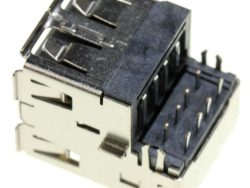 3722-002601 JACK-USB,4P/ 2C, AUF, BLK, ANGLE-OFFSET, A TY