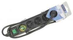 EBLS 5S 27017 5FACH STECKDOSENL.SCHALTBAR KISI, SCHWARZ,1,4M,1,5MM