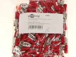 6,3X0,8MM FLACHSTECKHÜLSE 100ST. ROT