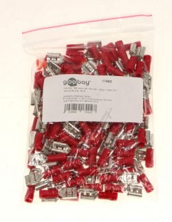 6,3X0,8MM FLACHSTECKHÜLSE 100ST. ROT