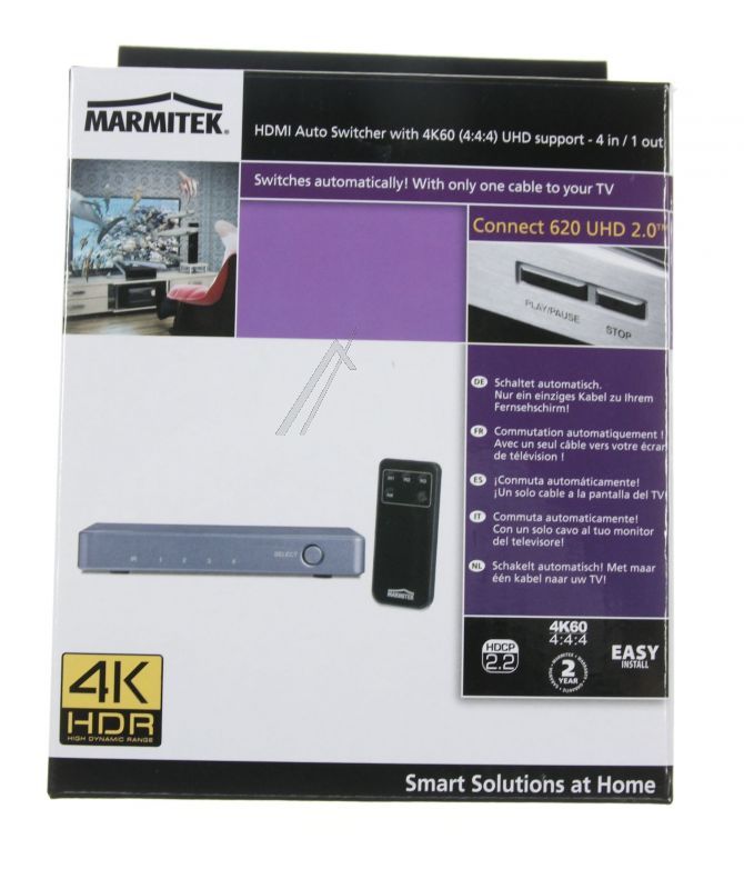 CONNECT 620 UHD 2.0 25008336 HDMI SWITCH 4K -4 EIN /  1 AUS - ULTRA HD 60HZ - HDR - 4K60