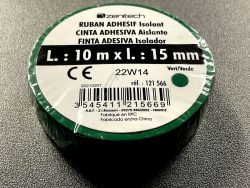 121566 ISOLIERBAND PVC GRÜN 15 MM BREITE X 10 M ROLLENLÄNGE
