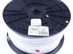 WEISS,  STAHLKUPFER,  >120DB,  100M-SPULE,  VIERFACH ABGESCHIRMT