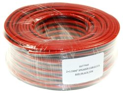 2X1,5MM² LAUTSPRECHERKABEL ROT/ SCHWARZ,  CCA (KUPFER/ ALUMINIUM),  25M