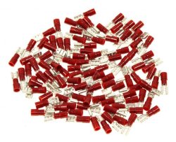 4,8X0,8MM FLACHSTECKHÜLSE 100ST ROT