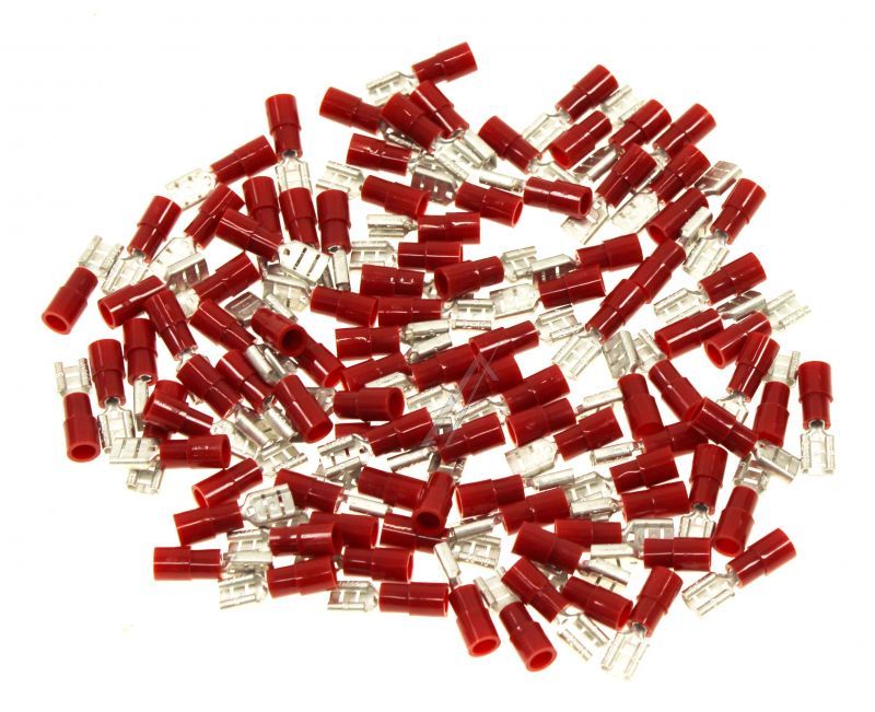4,8X0,8MM FLACHSTECKHÜLSE 100ST ROT