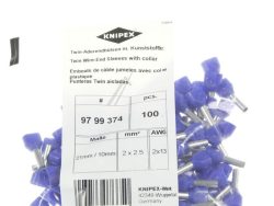 97 99 374 TWIN-ADERENDHÜLSEN 2 X 2,5 MM² ,  AWG 2 X 13 ,  100 STÜCK