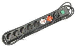 ECO-LINE 1159300018 STECKDOSENLEISTE MIT SCHALTER 8-FACH SCHWARZ 3M