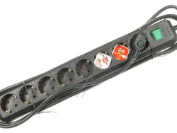ECO-LINE 1159300018 STECKDOSENLEISTE MIT SCHALTER 8-FACH SCHWARZ 3M