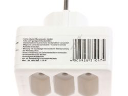A3 W 31047 -ADAPTER,  > 3X EURO,  KOMPAKT,  WEISS