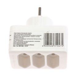 A3 W 31047 -ADAPTER,  > 3X EURO,  KOMPAKT,  WEISS