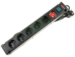 COMFORT-LINE BREMOUNTA 1150650316 STECKDOSENLEISTE 6FACH 3M SCHWARZ MIT SCHALTER DE