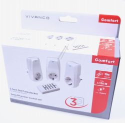 FSS 31000WAL N 61172 INDOOR FUNKSTECKERSET 3FACH ,  1.150W,  WEISS