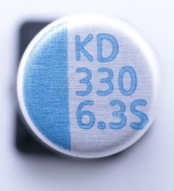 330UF-6,3V MAL218097305E3 SMD POLYMER ELKO RADIAL 105°