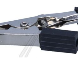 KROKODILKLEMME SCHWARZ MIT SCHRAUBE 60MM ISOL.
