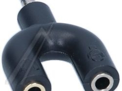 HEADSET ADAPTER 3,5MM 4PIN KLINKENSTECKER /  2X 3,5MM 3PIN KLINKENBU.,  BLACK