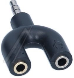 HEADSET ADAPTER 3,5MM 4PIN KLINKENSTECKER /  2X 3,5MM 3PIN KLINKENBU.,  BLACK