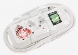 ECO-LINE 1158612 STECKDOSENLEISTE MIT SCHALTER 3-FACH WEISS 2M *CH*