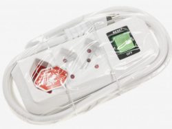 ECO-LINE 1158612 STECKDOSENLEISTE MIT SCHALTER 3-FACH WEISS 2M *CH*