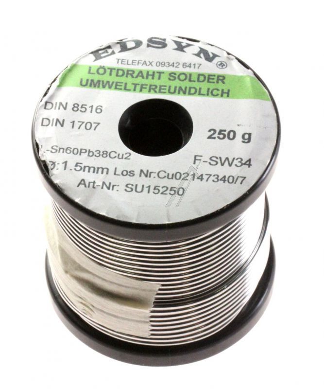 SN60PB38CU2 SU 15250 LÖTDRAHT 1,5MM 250G