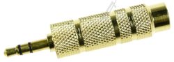 65360 ADAPTER KLINKE 3,5MM STECKER > 6,35MM BUCHSE 3-POLIG METALL
